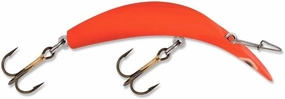Fishing Lure K9X - Fluorescent Red Fire - 2 3/4" Baits Spinner Soft Plastics Treble Hooks Tail Action Freshwaters Hook Catching Technique Gear Tackle Depth Bladed Jigs Saltwater