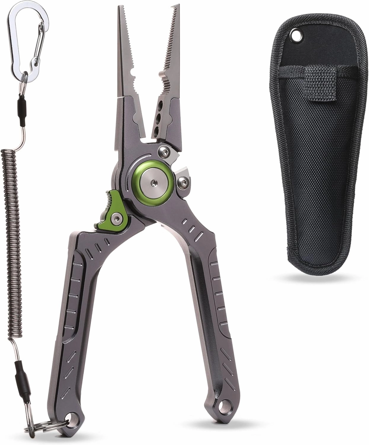 Fishing Plier, Cut Braided & Fluorocarbon Lines, Hook Remover, Locking, Split Ring, Multifunction Tool, Ocean Fishing, Fly Fishing, Ice Fishing Tool, Fisherman Gift