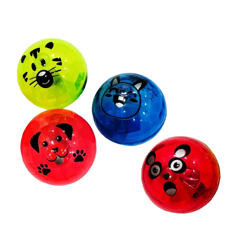 Flashing Led Light Ball - Glowing Bouncy Ball for Kids | Set of 4