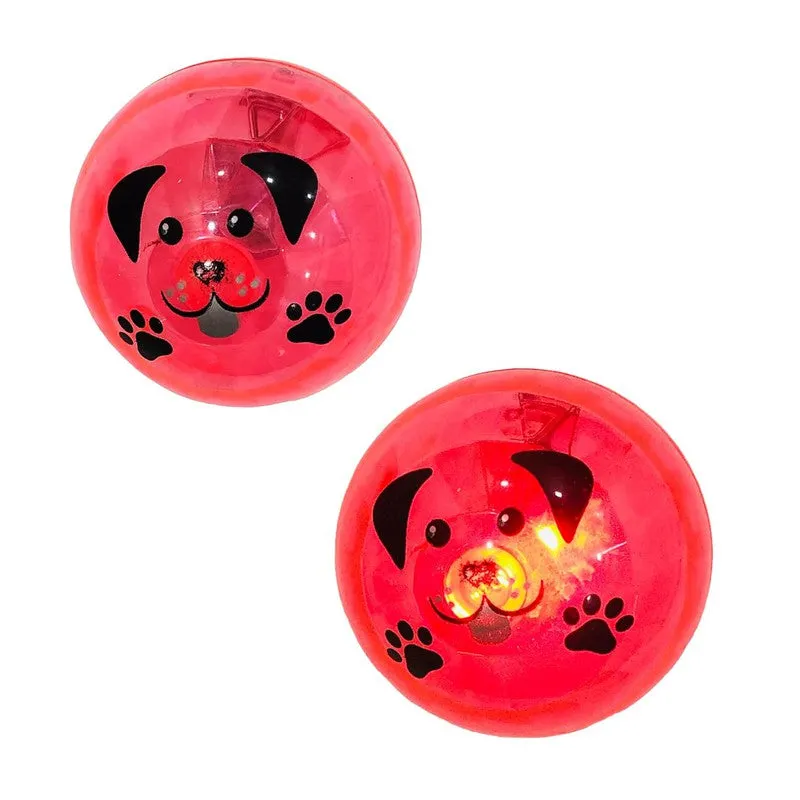 Flashing Led Light Ball - Glowing Bouncy Ball for Kids | Set of 4