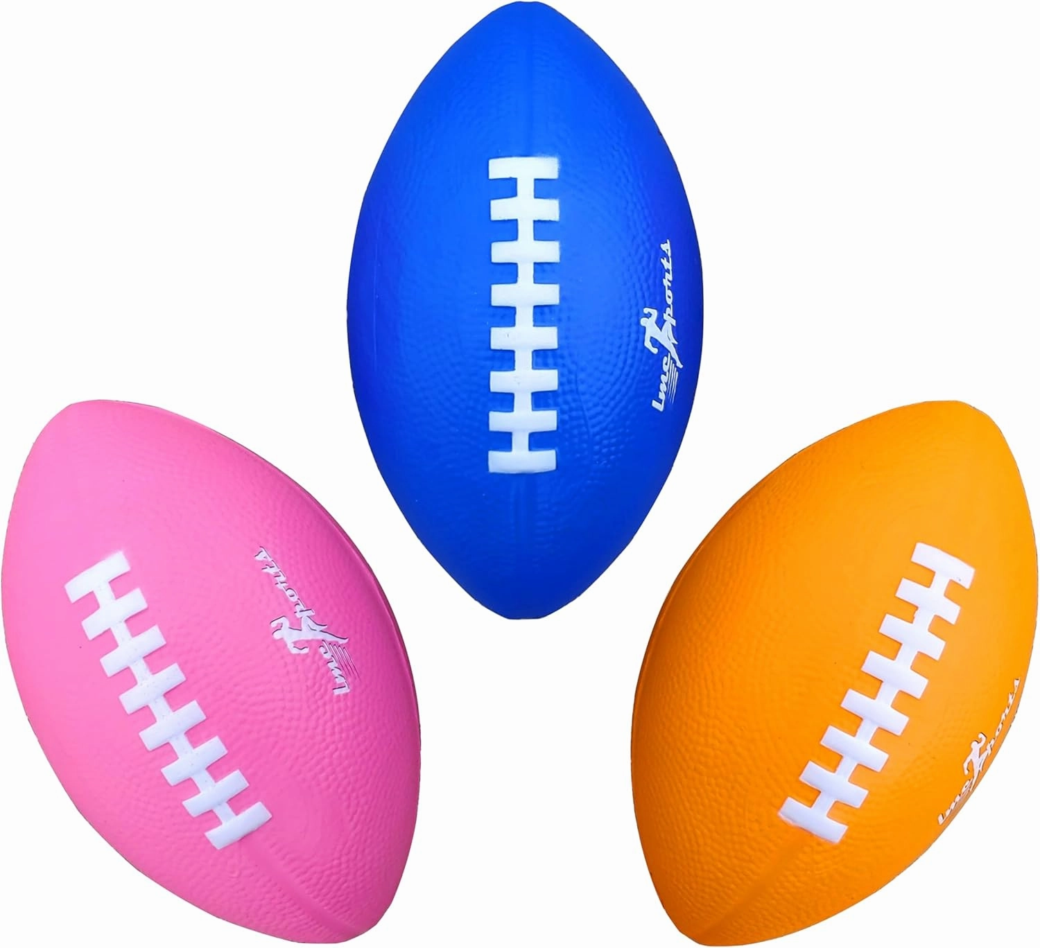 Foam Kids Football - 7.25' Small, Soft Football - Toddler Mini 3 Pack