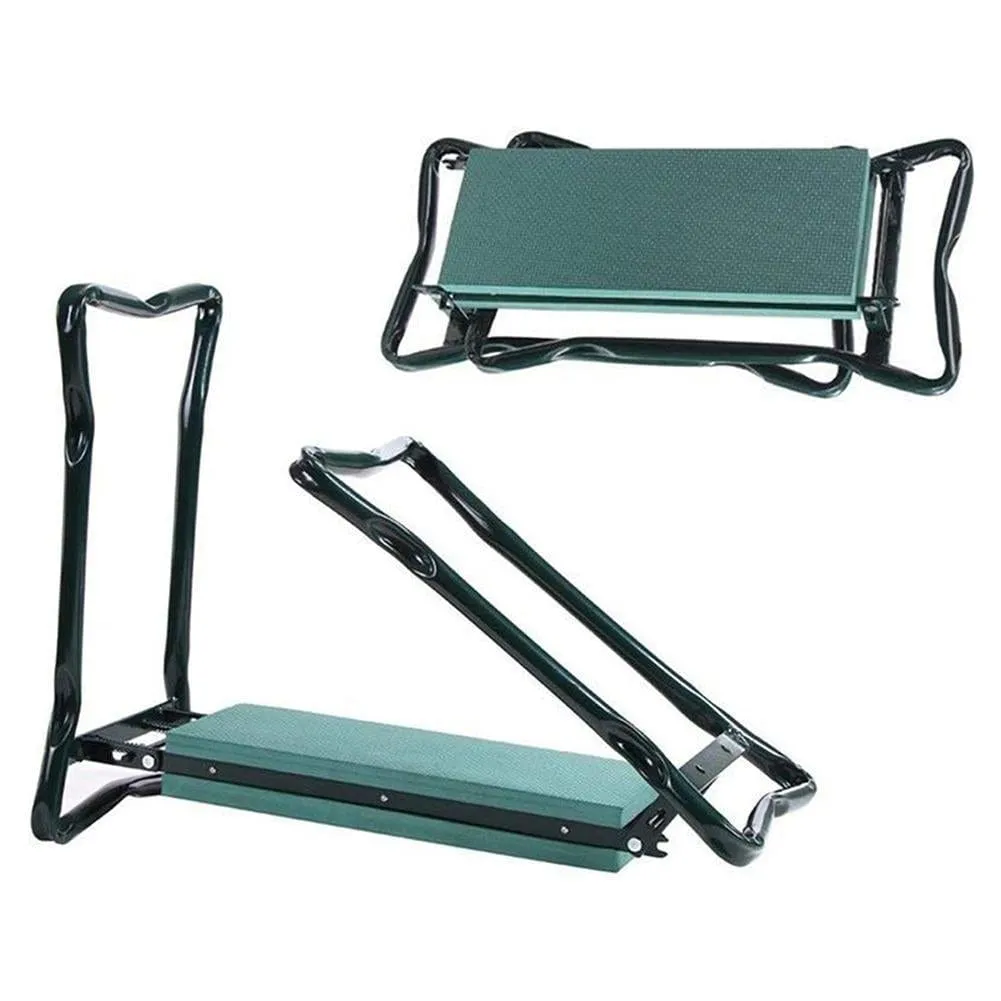 Folding Ergonomic Garden Kneeler and Seat - Practical Garden Tools for Kneeling and Sitting Sturdy and Lightweight
