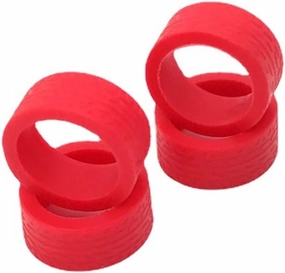 for WLtoys 1/28 RC Car Racing Pattern Soft Tire Kit Replacement for WLtoys K969 K979 K989 K999 P929 RC Car Accessories(Red)