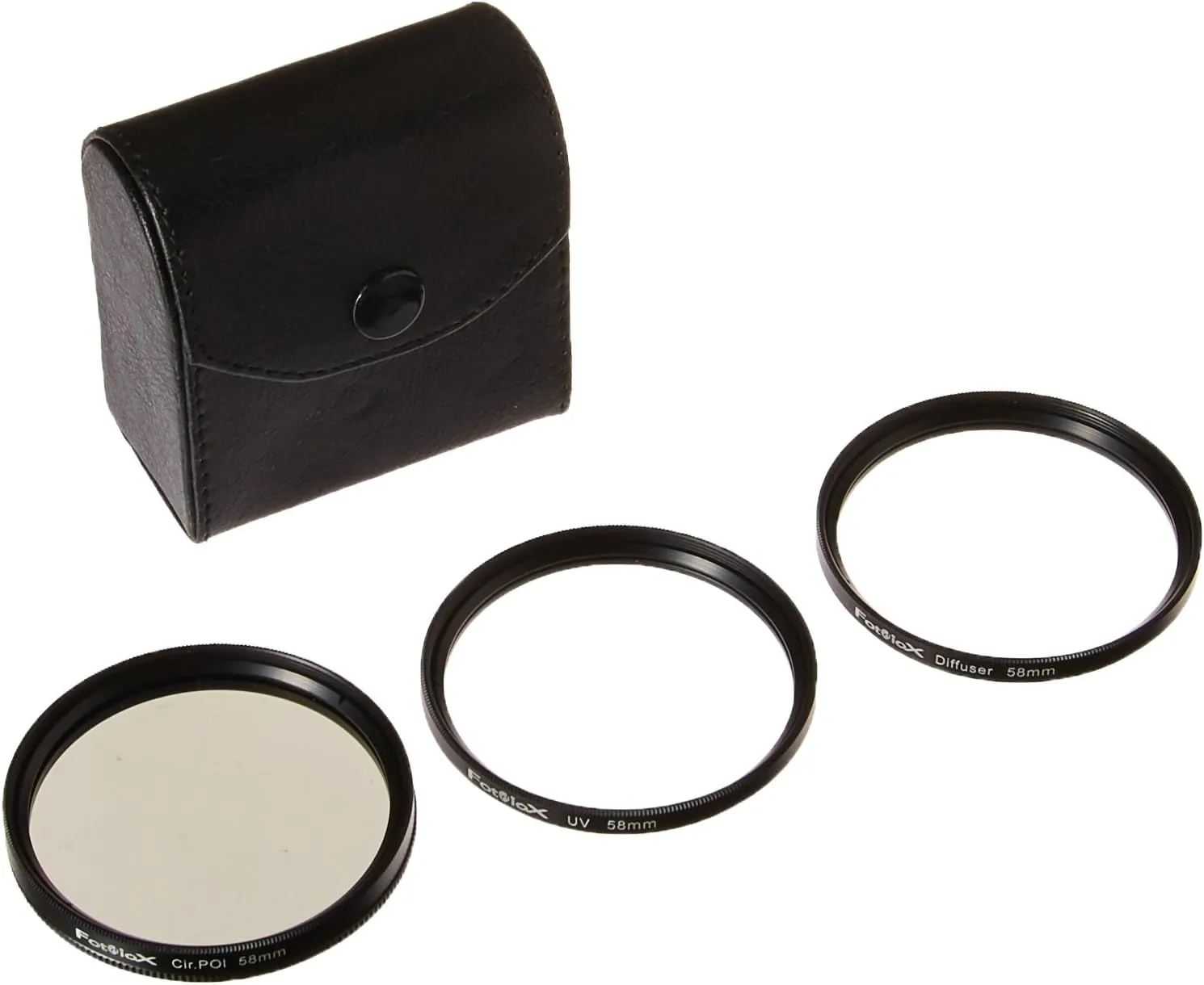 Fotodiox Filter Kit, UV, Circular Polarizer, Soft Diffuser, 58mm for Canon, Nikon, Sony, Olympus, Pentax, Panasonic Camera Lenses.
