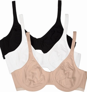 Fruit of the Loom Women's Unlined Underwire Bra - Cotton & Spandex Blend for Natural Shape and Flexibility