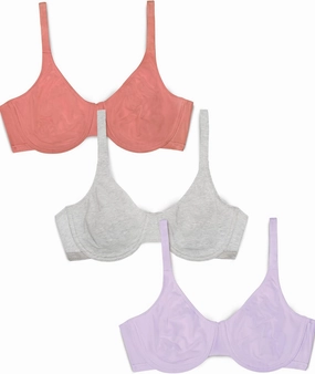 Fruit of the Loom Women's Unlined Underwire Bra - Cotton & Spandex Blend for Natural Shape and Flexibility