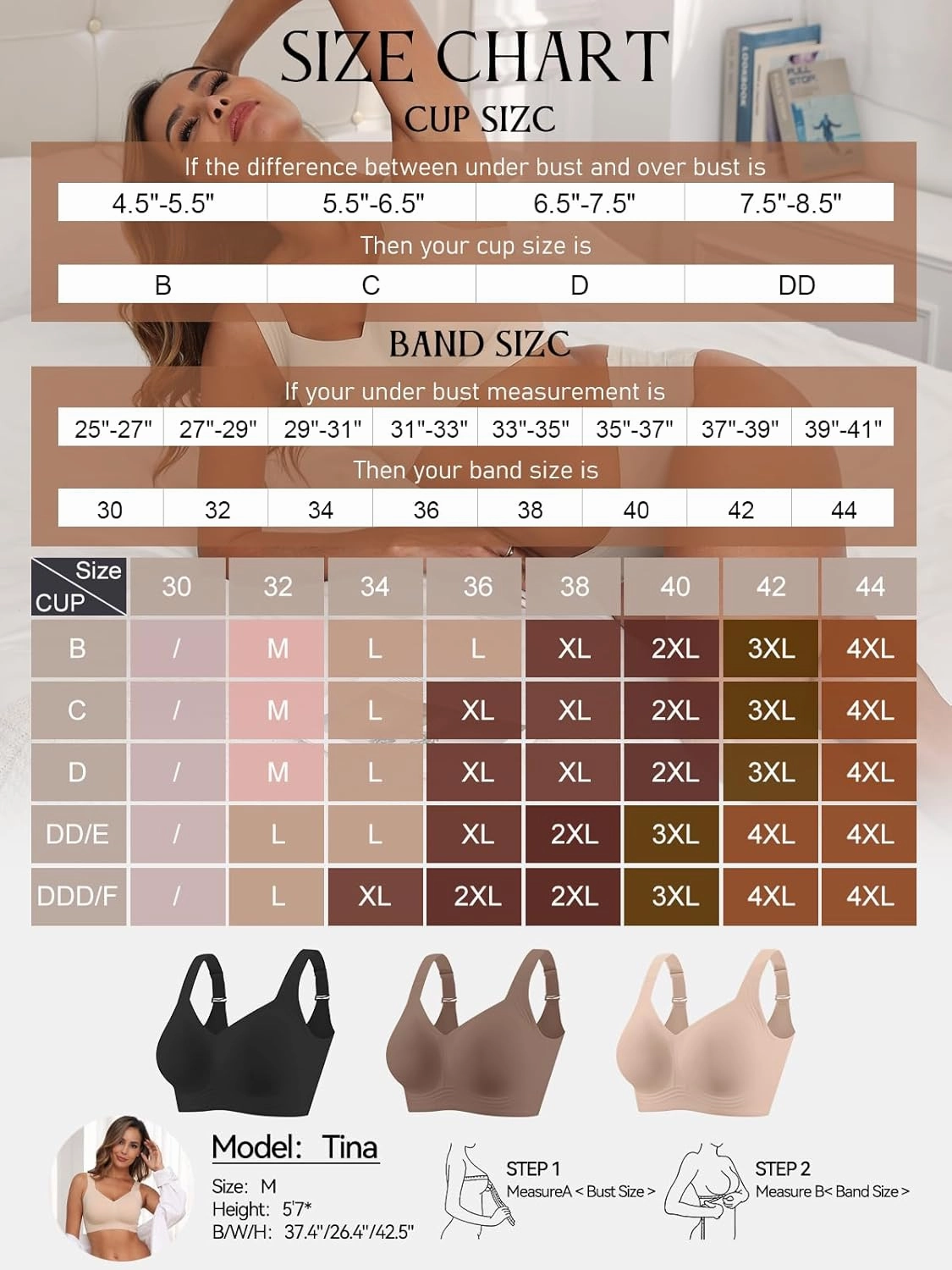 Full Coverage Bras for Women No Underwire Support & Lift Seamless Back Smoothing Comfort Bra