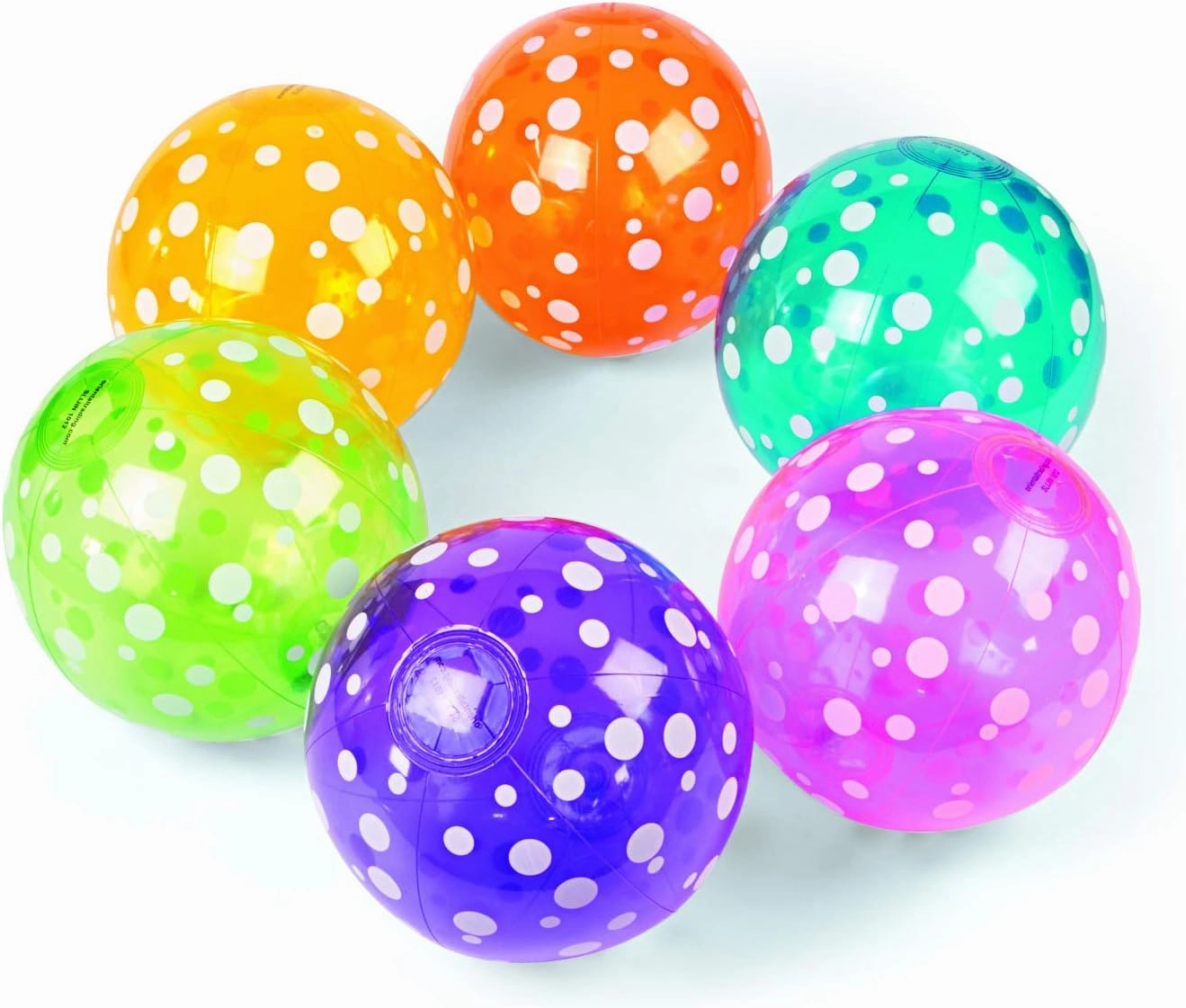 Fun Express Inflatable Polka-Dot Beach Balls (1 Dozen)