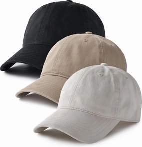 FURTALK Men and Women Vintage Washed Distressed Cotton Baseball Cap Plain Blank Adjustable Classic Baseball Hat Cap