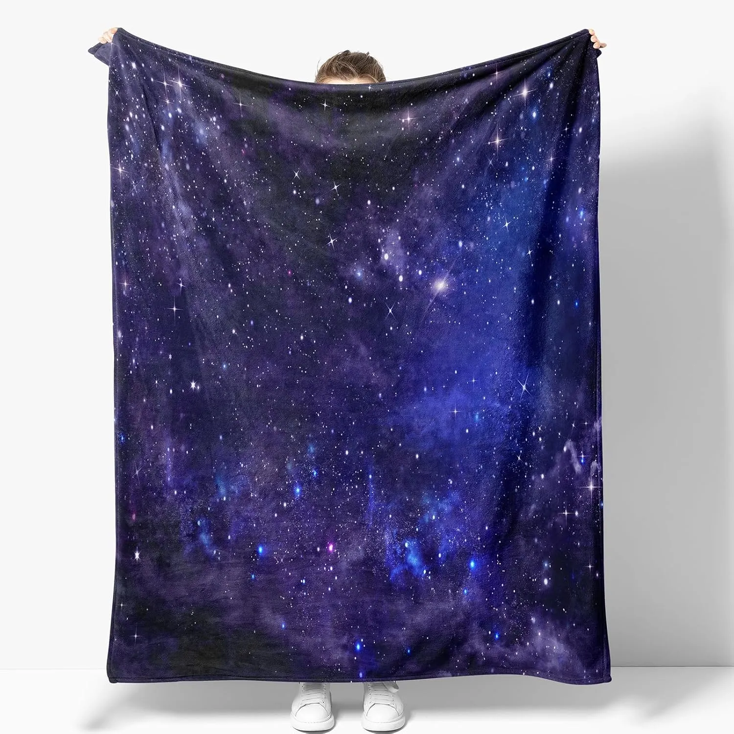 Galaxy Blanket Gifts for Boys Women Girls Birthday Christmas Valentine Presents Science Universe Outer Space Nebula Theme Decor Bedroom Living Room Couch Bed Sofa Soft Kids Adult Flannel Throw 60"x50"