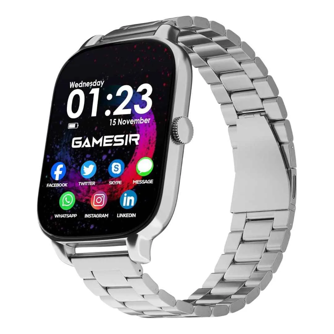 GameSir H18 Pro Smartwatch with Long Battery Life, 2.01" High-Resolution Screen