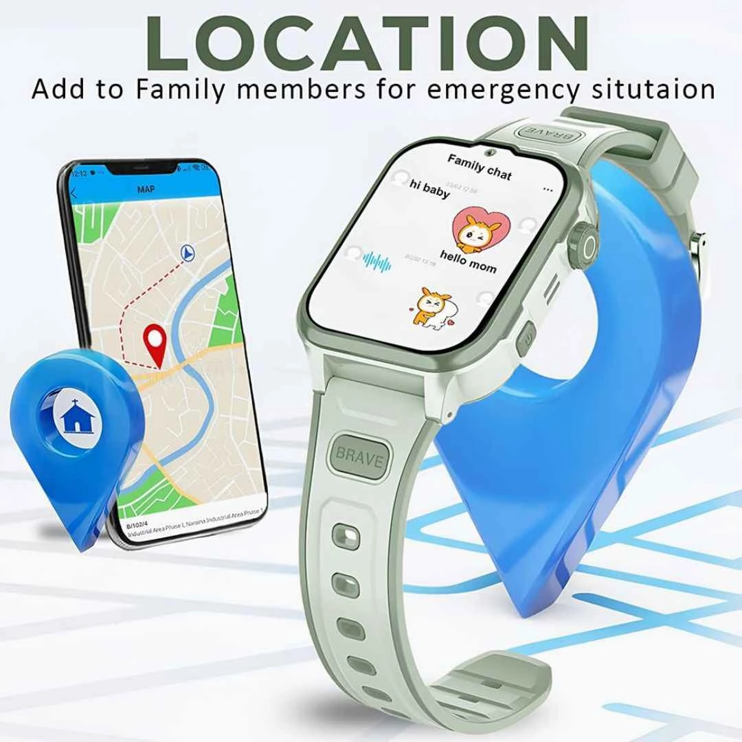 GameSir Musk 5G/4G Kids Smart Watch with GPS Tracker, SIM Calling