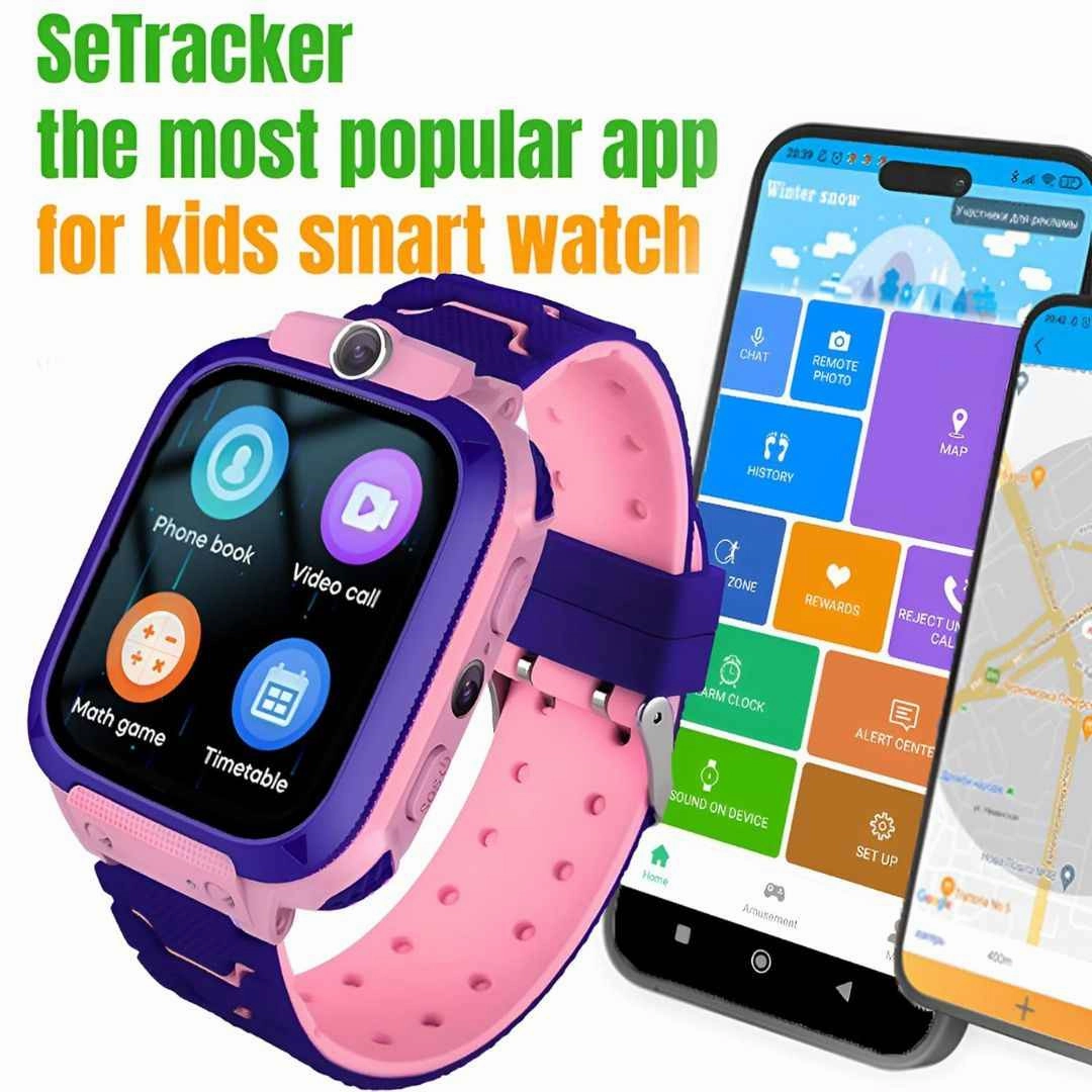 GameSir Q18 Kids Smart Watch 1.44" TFT Display 3G / 4G SIM Support (Pink)