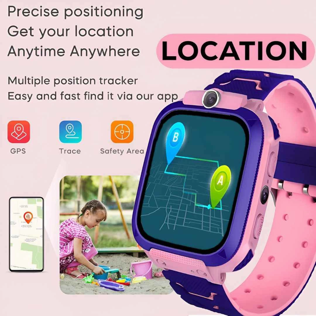 GameSir Q18 Kids Smart Watch 1.44" TFT Display 3G / 4G SIM Support (Pink)