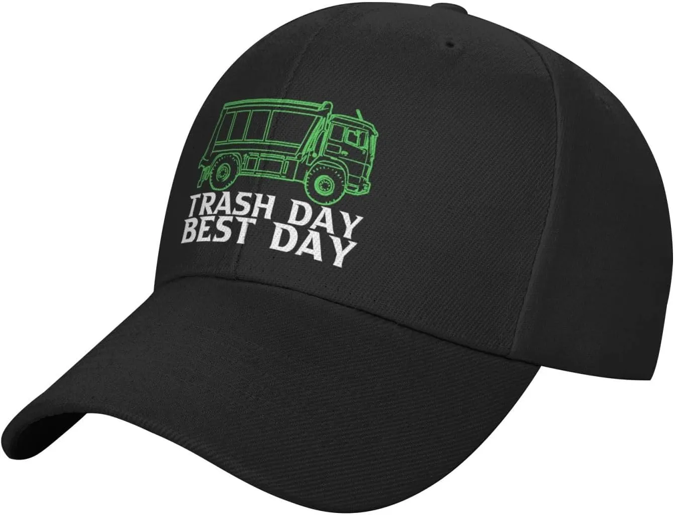 Garbage Day is The Best Day Fashionable Casquette Hat Breathable Adjustable Strap for Comfort Style Black