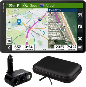 Garmin 010-02749-00 RV 1095 10" RV GPS Navigator Deco Gear Dual DC12V/24V Electronic Multifunction Car Socket and Deco Gear Hard Shell EVA Case