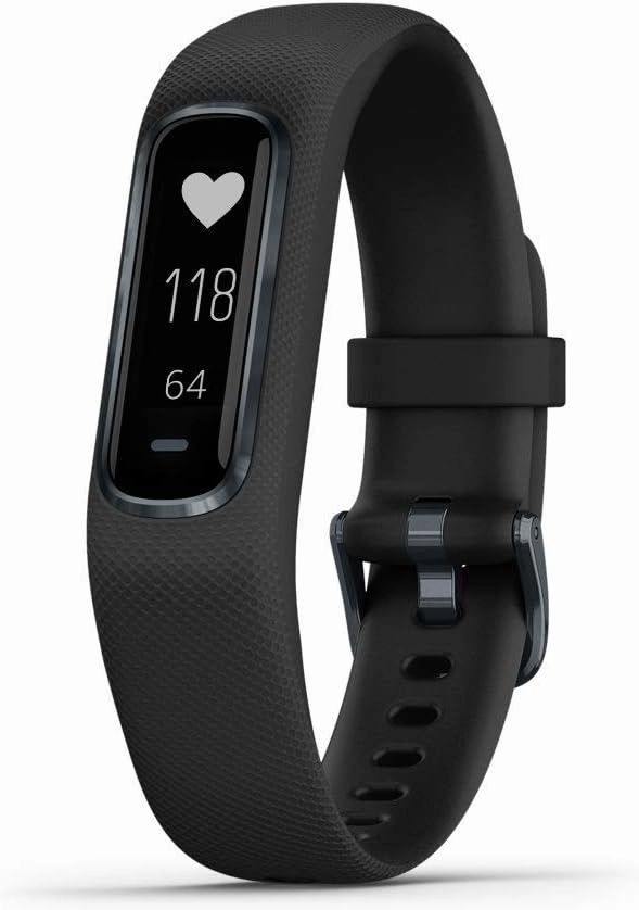 Garmin vívosmart 4, Activity and Fitness Tracker w/Pulse Ox and Heart Rate Monitor, Midnight w/Black Band, Large (Renewed)