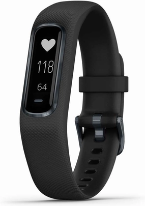 Garmin vívosmart 4, Activity and Fitness Tracker w/Pulse Ox and Heart Rate Monitor, Midnight w/Black Band, Large (Renewed)
