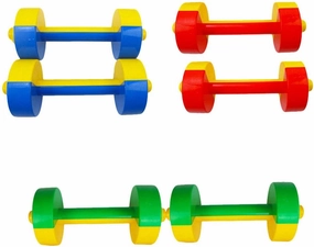 Garneck Toddler Toy Child Barbell 3 Pairs Kids Dumbbells Exercise Sports Children Toy Small Dumbbells with Ergonomic Handle Fitness Toys for Boys and Girls Dumbbells Plastic Kids Toys