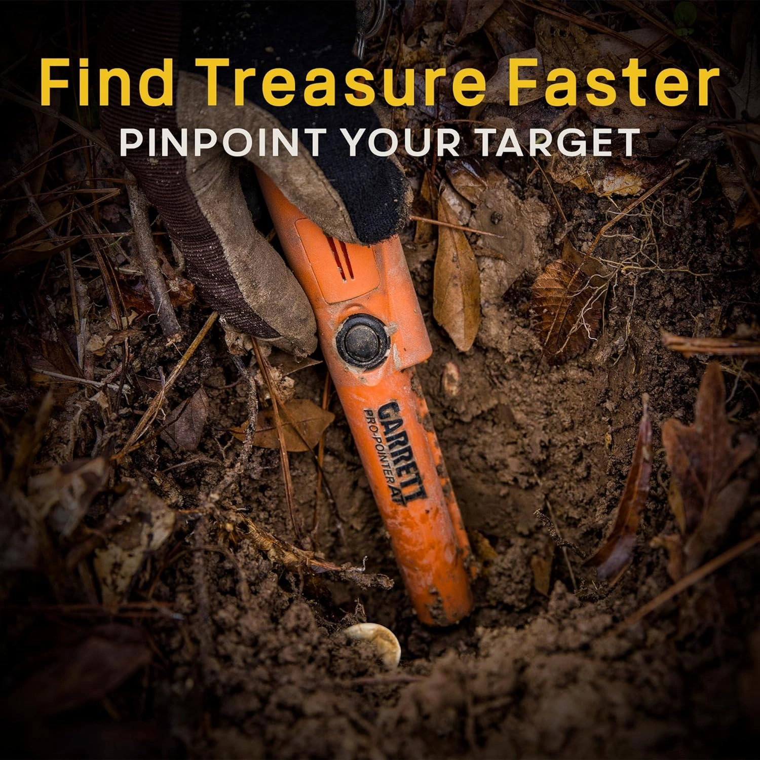 Garrett Pro-Pointer at & Edge Digger – Made in The USA - Waterproof Pinpointer, 20ft Submersible, Fast Retune, 3 Sensitivity Levels, Includes Sheath & Belt Holster