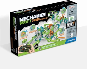 Geomag Marble Run Magnetic Roller Coaster | Classic Mechanics 153pc Gravity | Kids Age 8 Up | Swiss-Made STEM Educational Toy | Recycled Plastic | Young Engineers