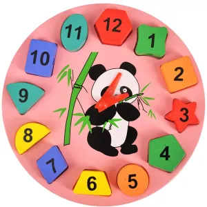 Geometric Shape Sorter Clock Panda (2-4 Years)