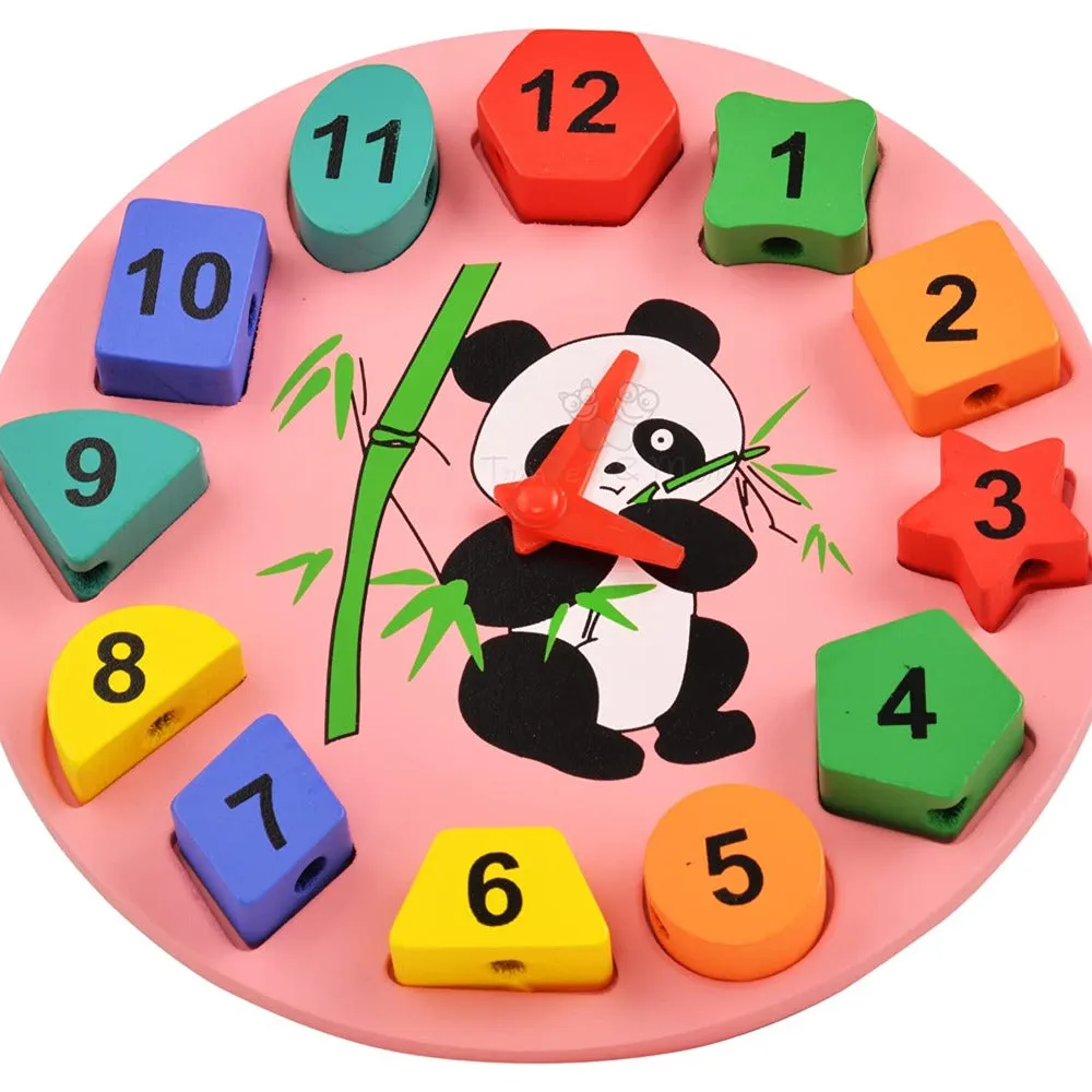 Geometric Shape Sorter Clock Panda (2-4 Years)