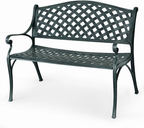 Giantex 40" Outdoor Bench, Antique Garden Bench with Aluminum Frame Seats, 600 Lbs Weight Capacity, Park Bench, Loveseat for Porch, Yard, Patio Bench