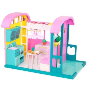 Glitter Girls Caravan Home Dollhouse & Furniture Playset for 14 Dolls *Missing Table