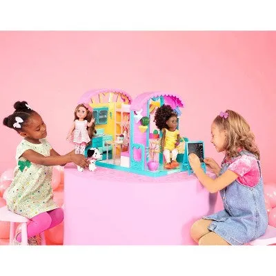 Glitter Girls Caravan Home Dollhouse & Furniture Playset for 14 Dolls *Missing Table
