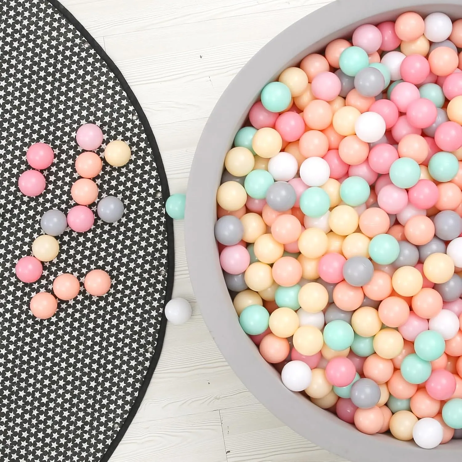 GOGOSO 100 Pit Balls Plastic Balls for Baby Toddlers GirlsToddlers for Playhouse, Baby Pool, Play Ball Fun Centers, for Babies, Kids, Toddlers 1-3, Phthalate Free BPA Free