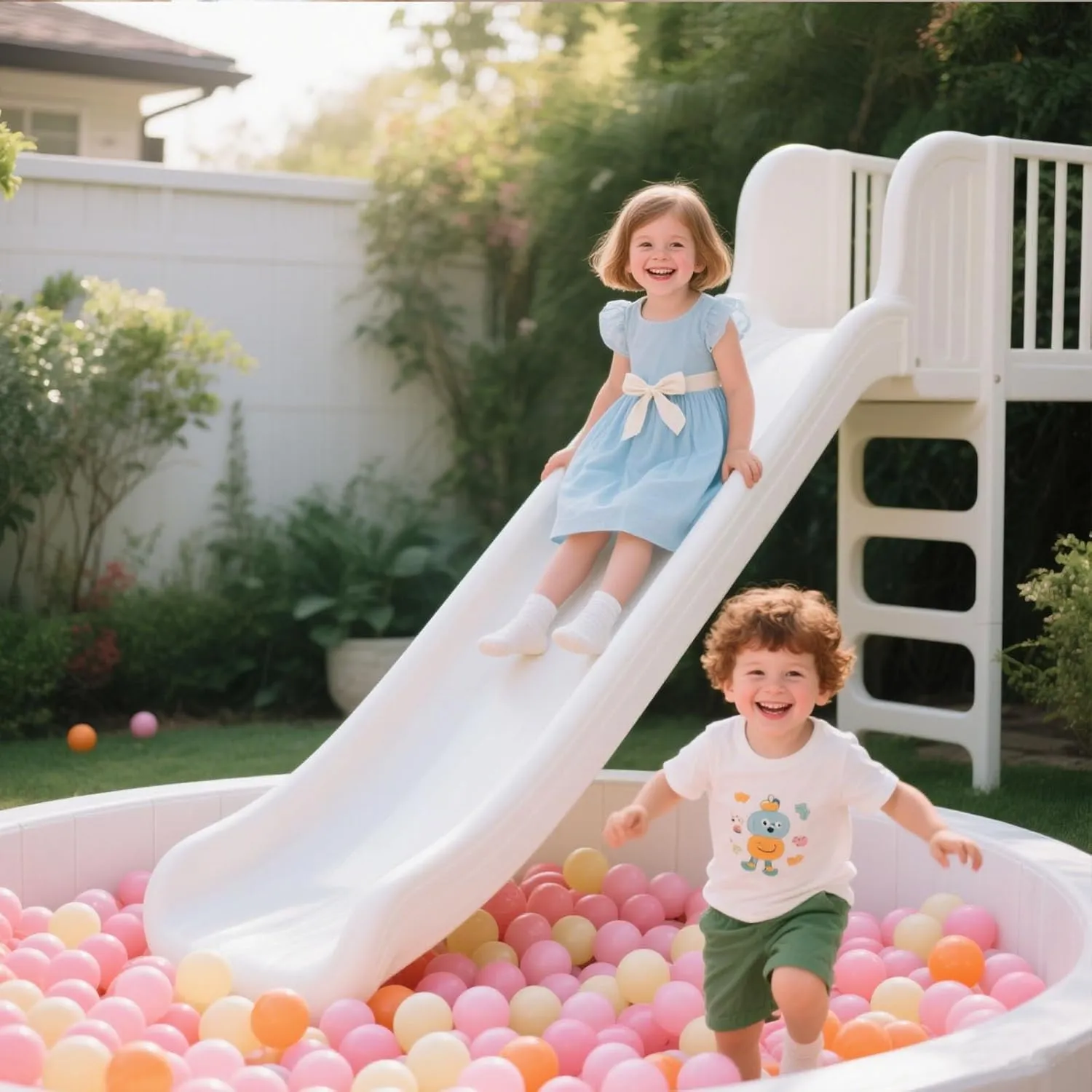 GOGOSO Ball Pit Balls for Toddler, Baby Plastic Playballs Kids Soft Pastel Pelotas Non-Toxic BPA-Free 3pink Orange Yellow, 100 Balls