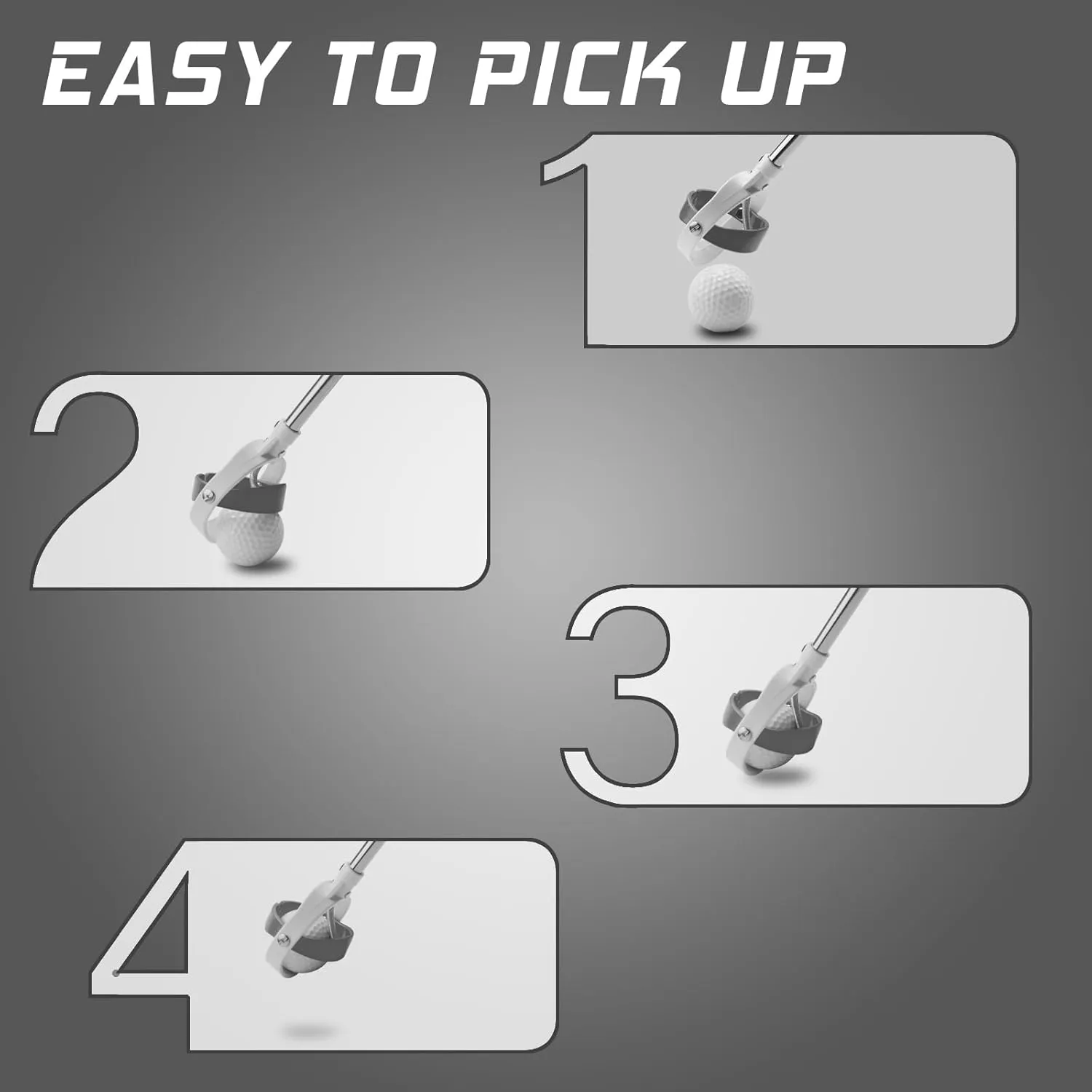 Golf Ball Retriever, Golf Ball Retrievers Telescopic for Water with Spring Release-Ready Head, Balls Retriever Tool Golf with Locking Clip, Grabber Tool, Golf Accessories Golf Gift for Men
