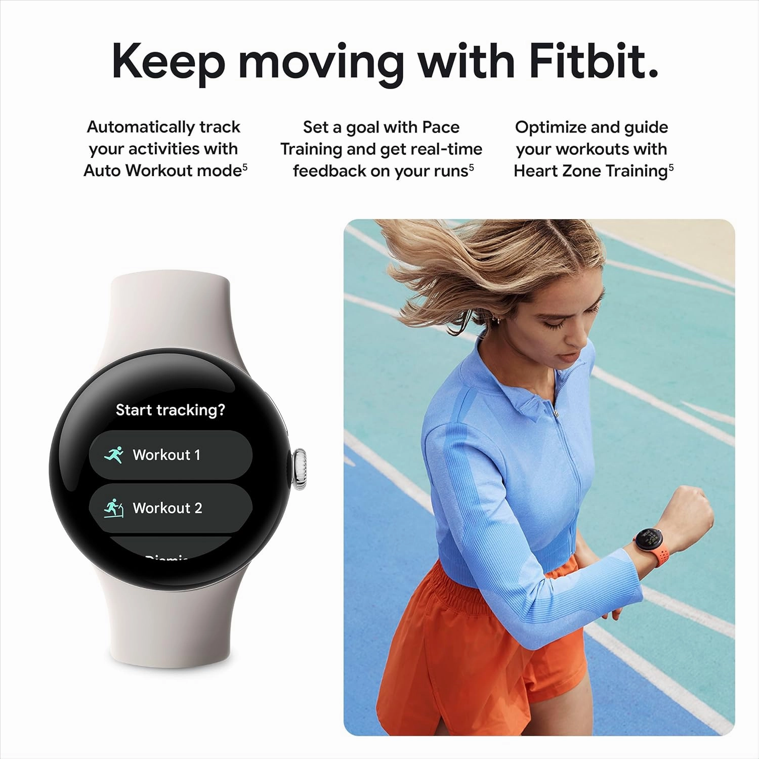 Google Pixel Watch 2 (Previous Model) with the Best of Fitbit - Heart Rate Tracking, Stress Management, Safety Features - Android Smartwatch - Polished Silver Aluminum Case - Bay Active Band - Wi-Fi