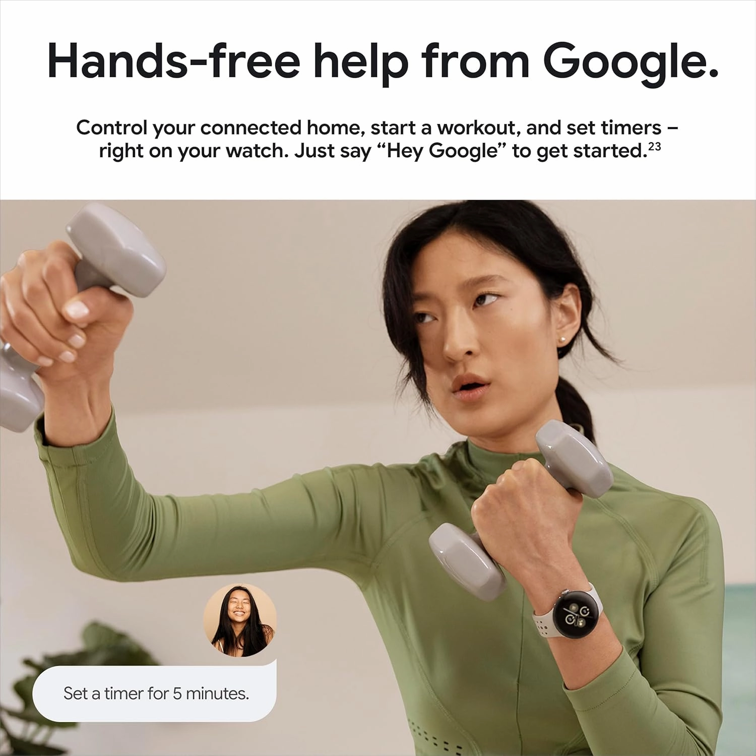 Google Pixel Watch 2 (Previous Model) with the Best of Fitbit - Heart Rate Tracking, Stress Management, Safety Features - Android Smartwatch - Polished Silver Aluminum Case - Bay Active Band - Wi-Fi