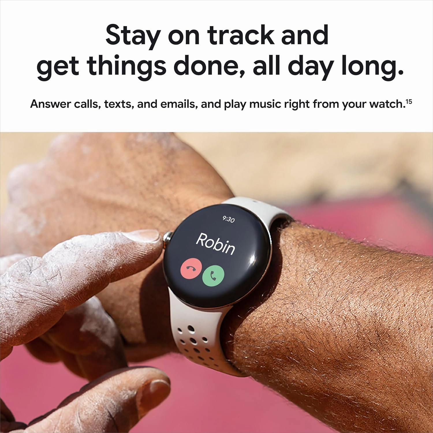 Google Pixel Watch 2 (Previous Model) with the Best of Fitbit - Heart Rate Tracking, Stress Management, Safety Features - Android Smartwatch - Polished Silver Aluminum Case - Bay Active Band - Wi-Fi