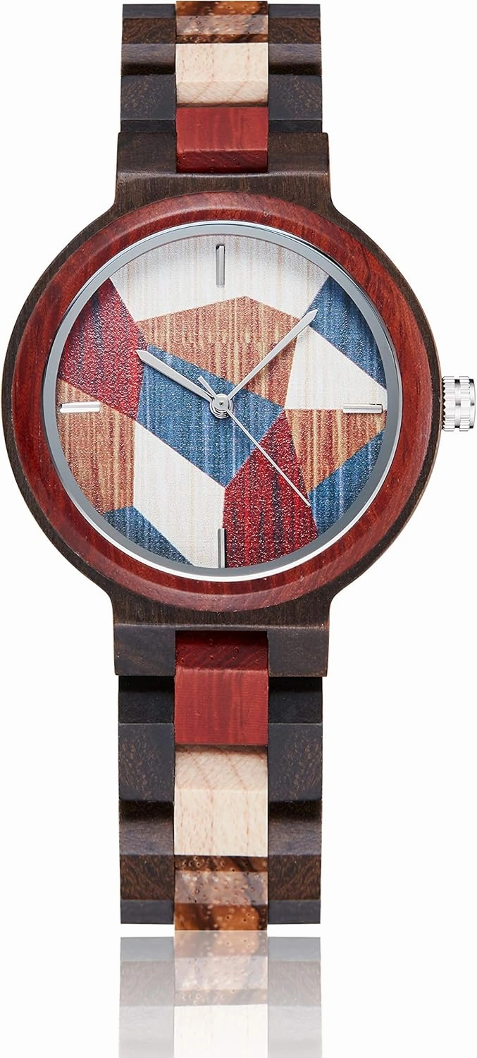 GORBEN Men’s Wooden Watch, Wrist Watch for Men, Lightweight Business Fashion Analog Quartz Watch, Stylish Men’s Watch Perfect for Any Occasion