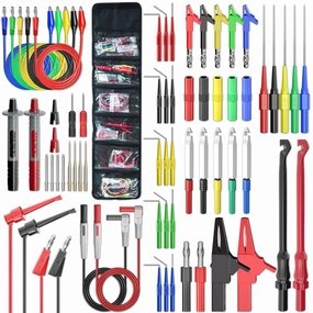 Goupchn Multimeter Test Leads Kit with Replaceable Probes Set, Banana Plug to Test Hook Leads, Alligator Clips and Wire Piercing Probes for Electrical Testing Automotive Diagnostic
