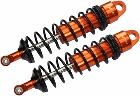GPM 2Pc Set Upgrades Aluminum 6061-T6 Front L-Shape Piggy Back Adjustable Spring Dampers 128Mm For 1/8 4Wd Sledge Monster Truck (95076-4) (orange)