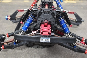 GPM for Arrma 1:5 KRATON 8S BLX-ARA110002 Upgrade Parts Aluminum 6061-T6 Front L-Shape Piggy Back (Built-in Piston Spring) Adjustable Spring Dampers 177mm - Blue