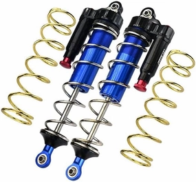GPM for Arrma 1:5 KRATON 8S BLX-ARA110002 Upgrade Parts Aluminum 6061-T6 Rear L-Shape Piggy Back (Built-in Piston Spring) Adjustable Spring Dampers 187mm - Blue
