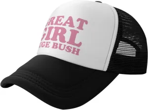 Great Girl Huge Bush Funny Hat Unisex Adult Trucker Caps Fishing Adjustable Cap Classic Sport Hats Black