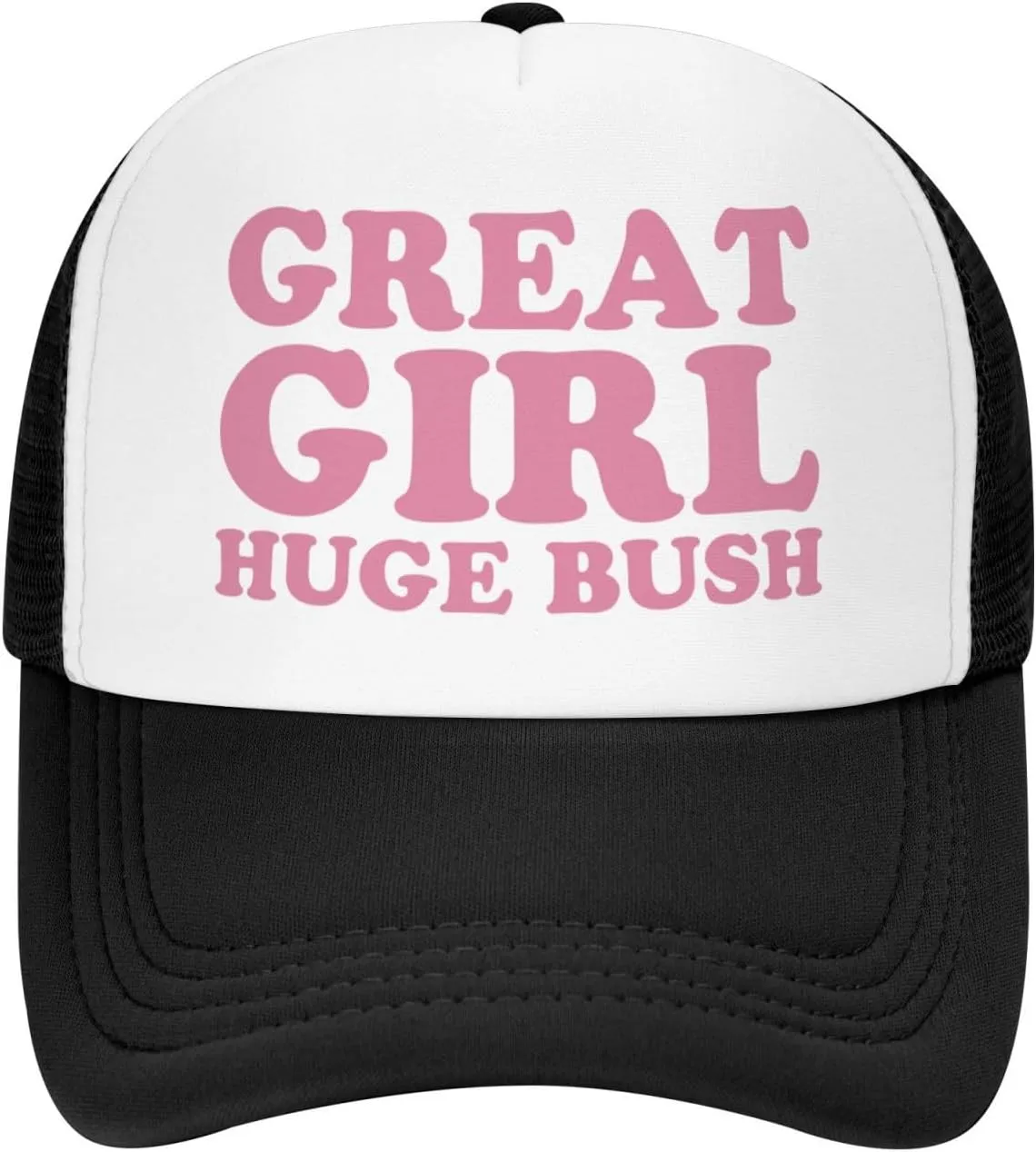 Great Girl Huge Bush Funny Hat Unisex Adult Trucker Caps Fishing Adjustable Cap Classic Sport Hats Black