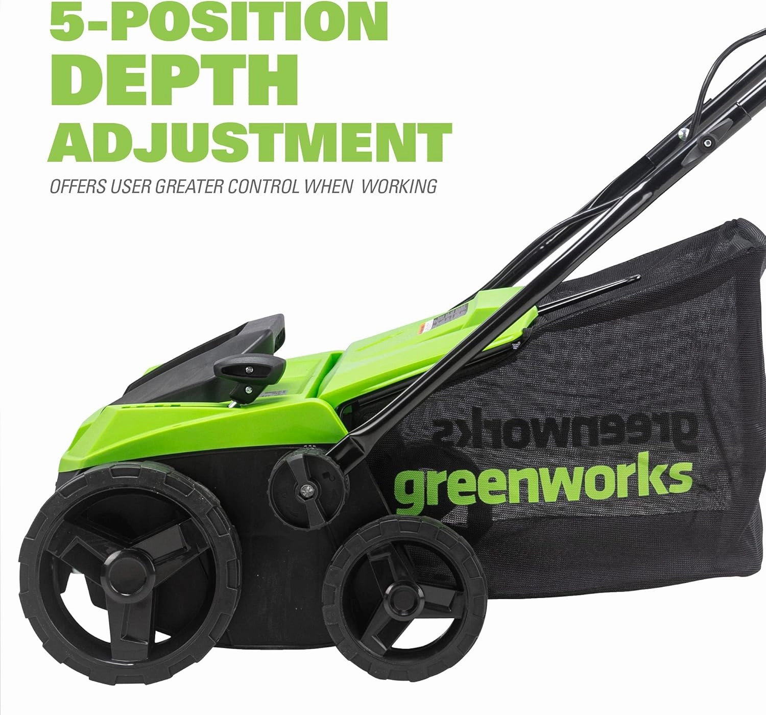 Greenworks 13 Amp 14-Inch Corded Dethatcher / Scarifier, DT13B00