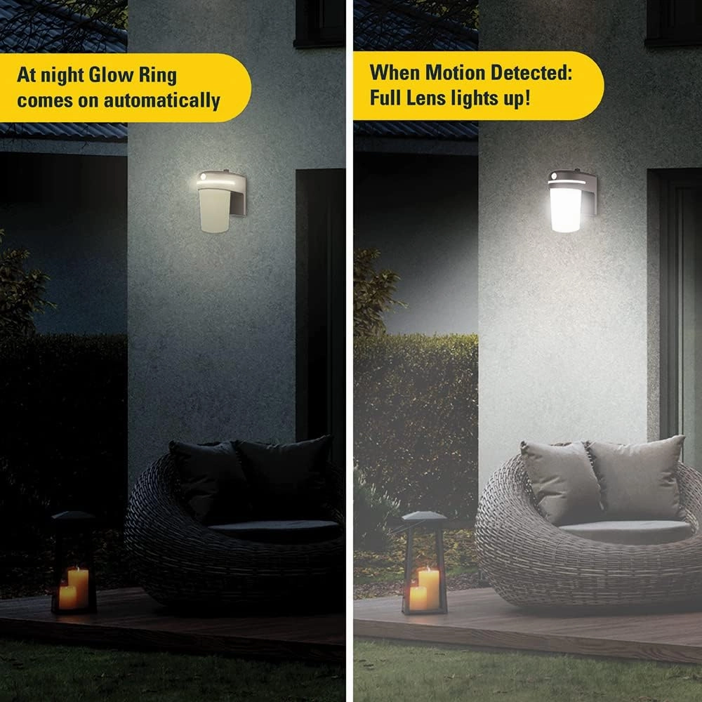HALO FE 60-Watt Equivalent Integrated LED White Motion Sensing Dusk to Dawn Area Light, 3500K