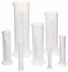 hand2mind Graduated Cylinder Set, Polypropylene Measuring Cylinder, Plastic Graduated Cylinder Container, Lab Equipment, Lab Tubes, Chemistry Science Supplies, School Lab Supplies (Set of 7)