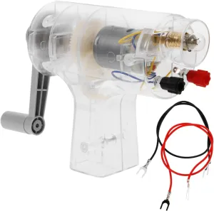 Handheld Generator Boys and Girls' Physics Experiment Kit Transparent Crank Generator for Educational Use