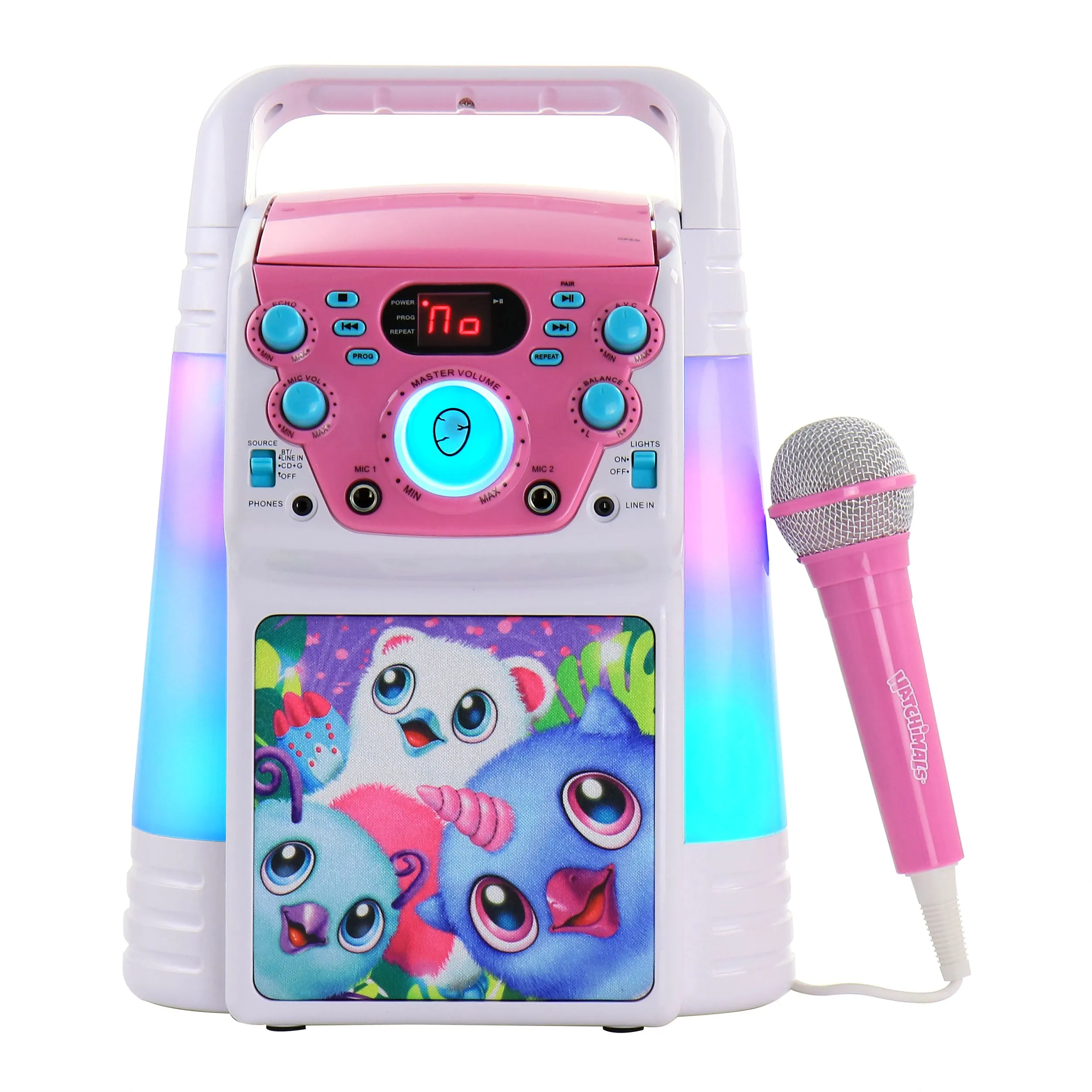 Hatchimals  Colorful Flashing Lights Karaoke Machine with Microphone