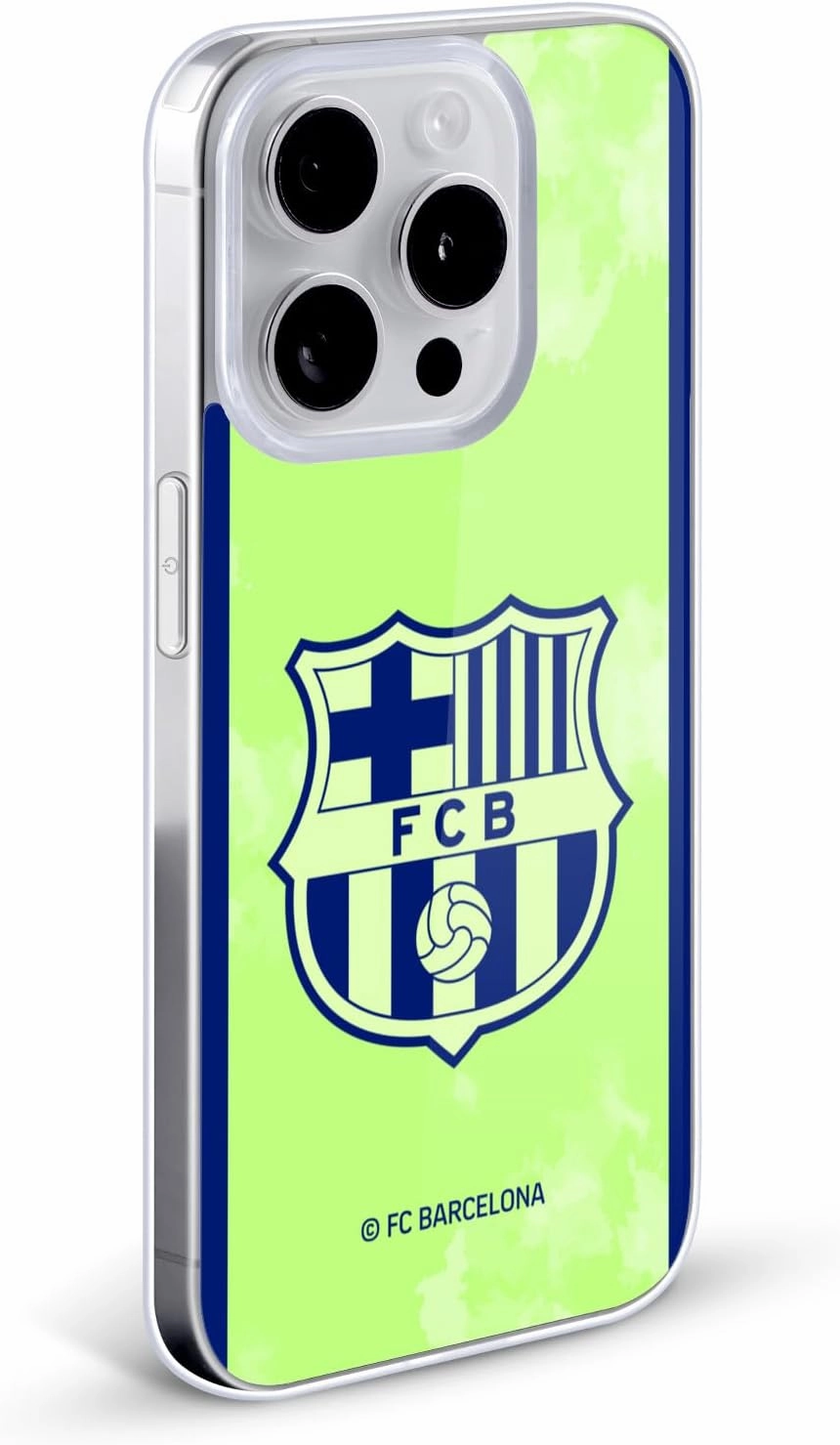Head Case Designs Officially Licensed FC Barcelona Third 2024/25 Crest Kit Soft Gel Case Compatible with Apple iPhone 15 Plus