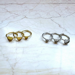 Heart Shape Adjustable Ring Bezel